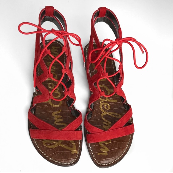 Sam Edelman Lace-Up Gladiator Sandals 1 pair left - Picture 2 of 7